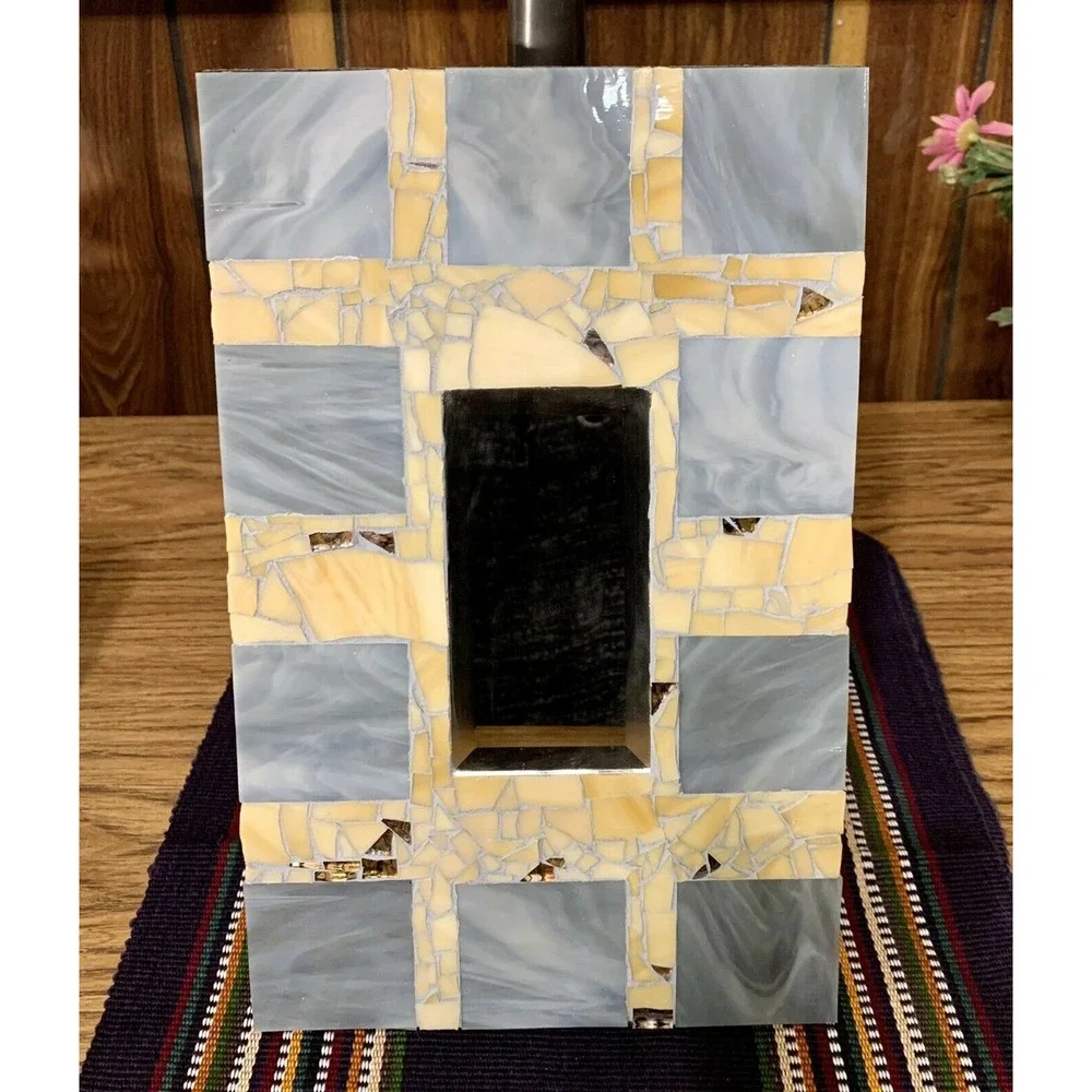 Mosaic Tile Decorative Rectangular Wall Mirror 12” x 7”